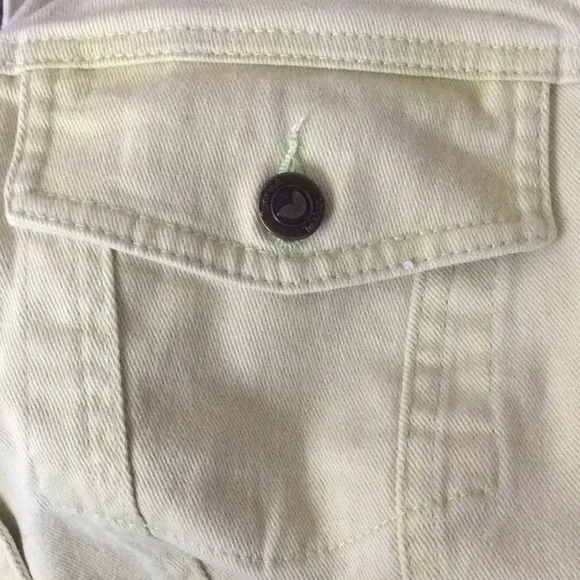 NEW Green Yellow Denim Jean Jacket 22W - Picture 8 of 15